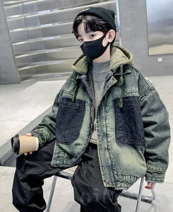 WPbg LbY q j̎q AE^[ 120-170cm GW fjR[g fjWPbg t[ht {A N t[X  h h u] WPbg  o 