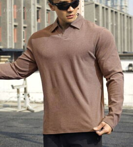 全5色 スポーツウェア メンズ トップス 長袖 Tシャツ polo風 トレーナー スポーツ ウォーキング フィットネス ランニングウェア トレーニングウェア 運動 シャツ カジュアル ジム ジョギング