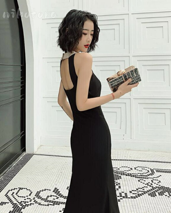 楽天市場】ノースリーブ ワンピース レディース セクシー ロング  
