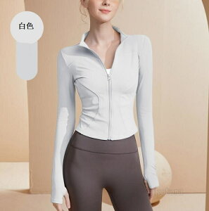 レディース スポーツウェア 長袖 ファスナー付き トップス 立ち襟 UVカット ヨガウェア 無地 シンプル 薄手 吸汗速乾 通気性 伸縮性 体型カバー タイトフィットトレーニング ランニング フィ