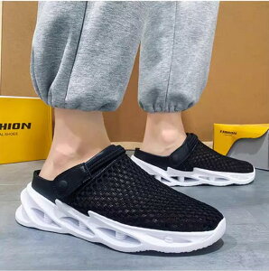 メッシュ サンダル メンズ 24.5~27.0cm かかとなし スポーツサンダル アウトドアサンダル 水陸両用 マジックテープ ウォーターシューズ ビーチシューズ サンダル 陸上 水中 夏用 通気性 滑り止