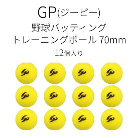 [GP] 野球 バッテイング練習用 スポンジボール (70mm) 12個入り 12個入り 自宅練習可能なやわらかタイプ