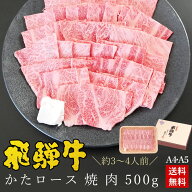 飛騨牛 かたロース肉 焼肉用 500g ●3〜4人前 ●化粧箱入●送料無料●A4A5等級焼肉 ギフトお肉 肉 ギフト…