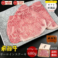 飛騨牛 サーロインステーキ 計680g●170g位×4枚 ステーキソース付●化粧箱入 ●送料無料●A4A5等級ステ…