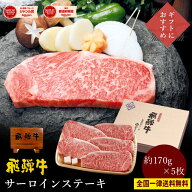 飛騨牛 サーロイン ステーキ 850g (170g×5枚) 化粧箱入 送料無料 敬老の日 ギフト お歳暮 肉 お肉 牛肉 …