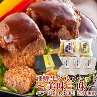 飛騨牛グルメセット 〜美味三味〜飛騨牛コロッケ1袋、飛騨牛ミンチカツ1袋、飛騨牛ハンバーグ3個 送料無…