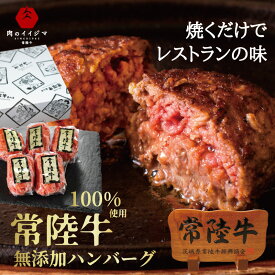 母の日 プレゼント 内祝い 4000円 お肉 ギフト お返し ハンバーグ 無添加 常陸牛 100%使用 100g × 5個 誕生日プレゼント 女性 50代 食べ物 牛肉 黒毛和牛 和牛 誕生日 結婚内祝い 出産内祝い 就職 入学 ハンバーグギフト 箱入り 男性 女性 高級 冷凍 肉ギフト あす楽