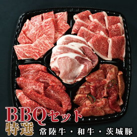 焼き肉 バーベキューセット バーベキュー bbq 焼肉 セット 盛り合わせ 特選 3～4人前 830g 食べ比べ 常陸牛 カルビ 和牛味付 茨城豚ロース 焼き肉 肉 黒毛和牛 牛肉 国産牛 焼肉セット 豚 お花見 パーティ 自宅用 一人暮らし 友達