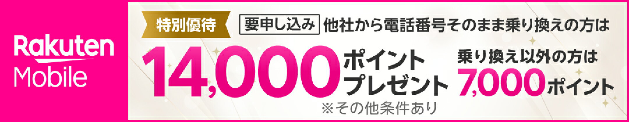 Rakuten最強プランのお申し込みキャンペーン
