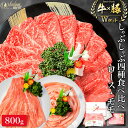 しゃぶしゃぶ すき焼き セット 食べ比べ 特撰 黒毛和牛 国産 牛 もちぶた ロース 赤身 モモ 各200g 計800g お肉 肉 ギ…