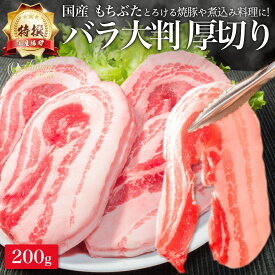 特撰 国産 もちぶた 豚肉 バラ 厚切り 200g 豚バラ 大判 サムギョプサル お好み焼き 用 カレー用 シチュー用 焼肉 焼き肉 生姜焼き ぶた 豚 お肉 肉 ギフト 内祝い お返し プレゼント 高級 誕生日 食品 食べ物 冷凍 ポイント消化 内祝 早割 遅れてごめんね 母の日 父の日