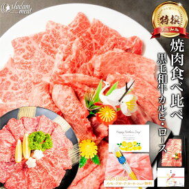 焼肉 セット 食べ比べ 特撰 国産 黒毛和牛 霜降り カルビ ＆ ロース 各200g 計400g お肉 肉 6000円 父の日 ギフト プレゼント お中元 御中元 2024 牛肉 焼き肉 やきにく 材料 牛 高級 食べ物 食品 和牛 誕生日 内祝い お返し 送料無料 早割 SALE 敬老の日 BBQ バーベキュー