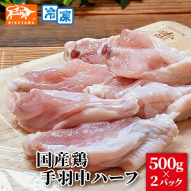 国産鶏 手羽中ハーフ 500g×2パック
