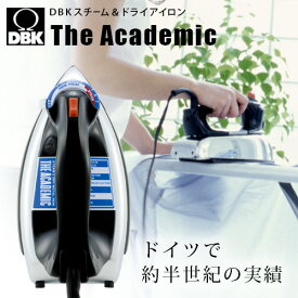 DBK スチーム＆ドライアイロン THE ACADEMIC J80TC温度調整 かけ面 セラミックコーティング コード付き アイロン スチーマー ドイツ dbk社 スチームアイロン ドライアイロン 生活家電 ワイシャツ ブラウス パンツ アイロン掛け シンプル おしゃれ ジ・アカデミック i26