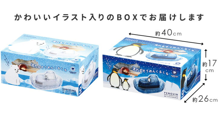 楽天市場 在庫限り 流氷流しそうめん器 2 3人用 流しそうめん機 卓上 コードレス 電池式 家族 ファミリー パーティー アウトドア ランチ 素麺 薬味 白くま シロクマ ぺンギン 動物 おうち時間 フルーツ かわいい おしゃれ インテリア雑貨の にくらす