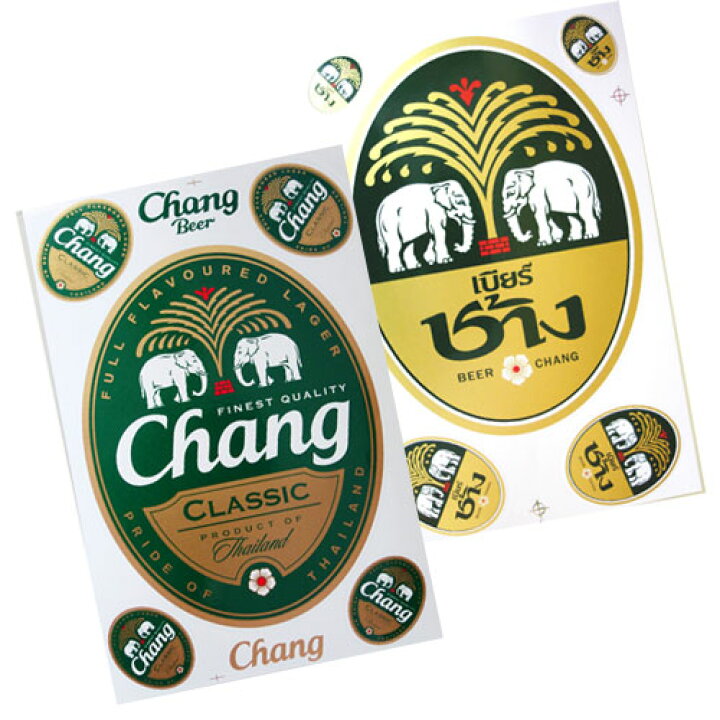 楽天市場】ビアチャン/Beer Chang☆ステッカー(Lサイズ) : アジアン雑貨 ニル・バザール