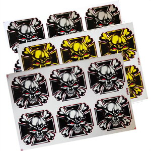 スカルA★ステッカー ステッカー シール デカール アジア エスニック アジアン タイ ドクロ 髑髏 タイ土産 かっこいい かわいい おもしろ スマホ スーツケース キャラクター 送料無料