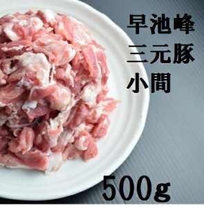 【豚肉】【豚小間切れ】【鍋用】岩手県産早池峰三元豚小間切500g
