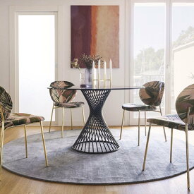 カリガリス ダイニングテーブル VORTEX ヴォルテックス 円形ガラス CS/4108-RD120V caligaris おしゃれ