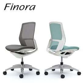 ＜期間中ポイント10倍＞Finora フィノラ ミドルバック ホワイトボディ ホワイトパネル クッションシート ポリッシュ脚 肘なし C733CW オカムラ okamura