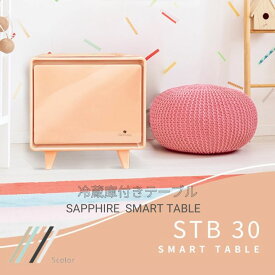 【正規販売店】STB30 SMART TABLE5WAYステルス家電 冷蔵庫付きリビングテーブルワイヤレス充電機能 USBポート付5色展開 ミントグリーン アプリコット ホワイト ブラック トフィー《送料無料》#NHKあさイチ