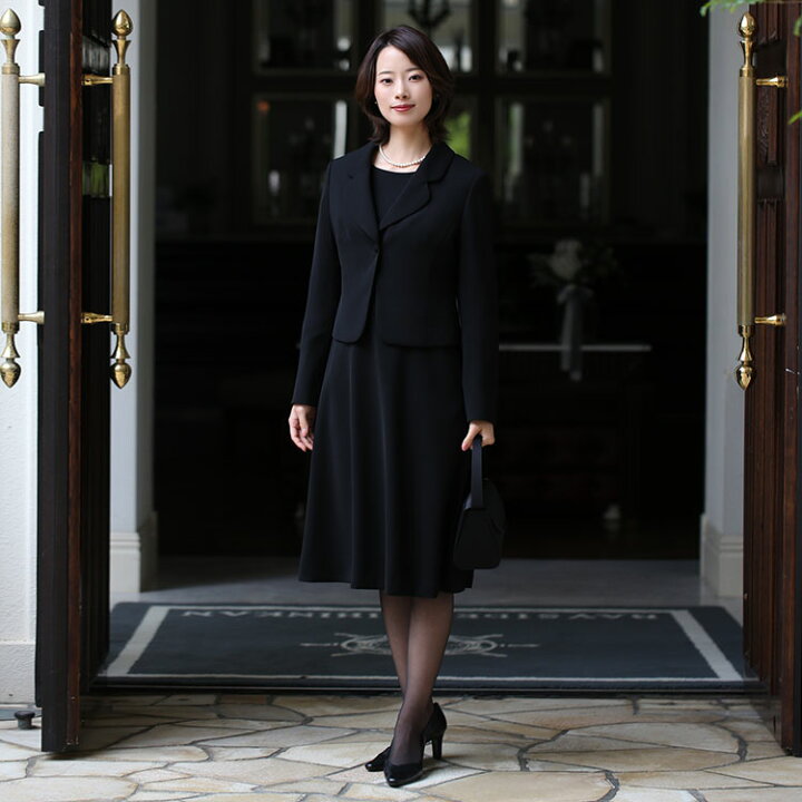 楽天市場 喪服 レディース ブラックフォーマル 礼服 大きいサイズ ロング丈 オールシーズン 洗える スーツ 日本製生地 セット フォーマル ワンピース ワンピーススーツ ロング お宮参り 七五三 卒業式 入学式 母 ママ 女性 30代 40代 50代 春 夏 秋 冬 あす楽 送料無料
