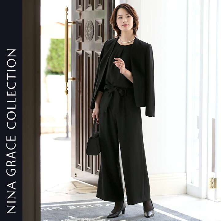 楽天市場】【33%OFF】 ブラックフォーマル 喪服 レディース パンツ  
