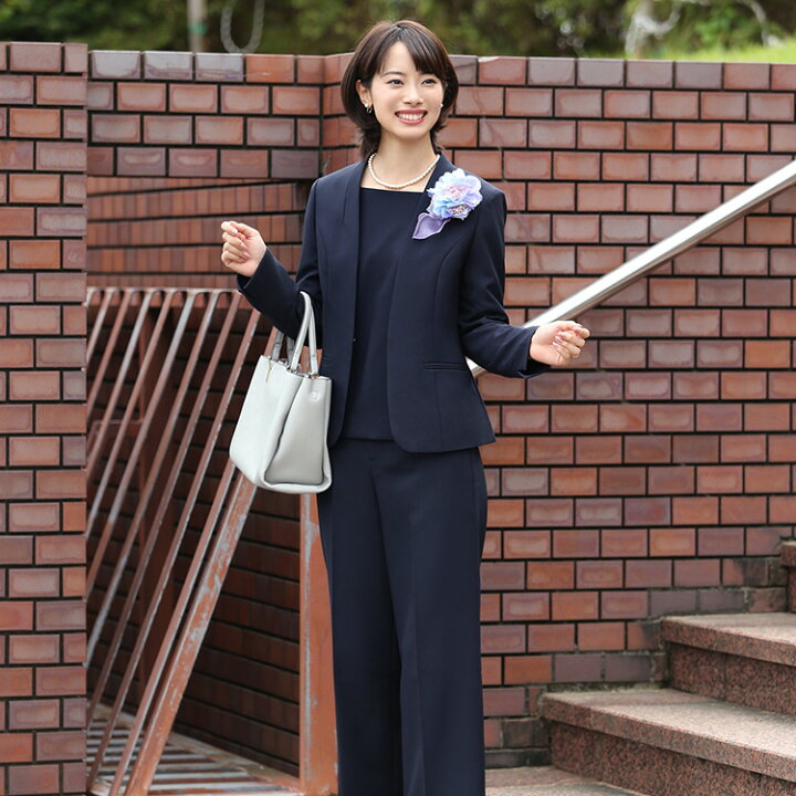 楽天市場】入学式 スーツ ママ レディース ジャケット パンツ 通勤 秋 