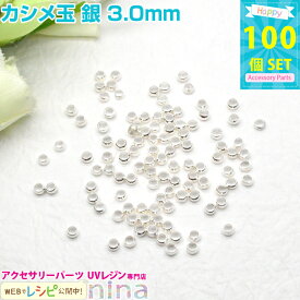 ★ 半額 50%OFF ★ 楽天スーパーセール SALE 割引 クーポン 配布 ＼クーポン配布中／ カシメ玉 銀 3.0mm 約100個 | ストラップ製作には欠かせないカシメ玉 アクセサリー金具 / イヤリング メタルパーツ 雑貨 ハンドメイド パーツ 手芸 (手芸・クラフト アクセサリーキット)