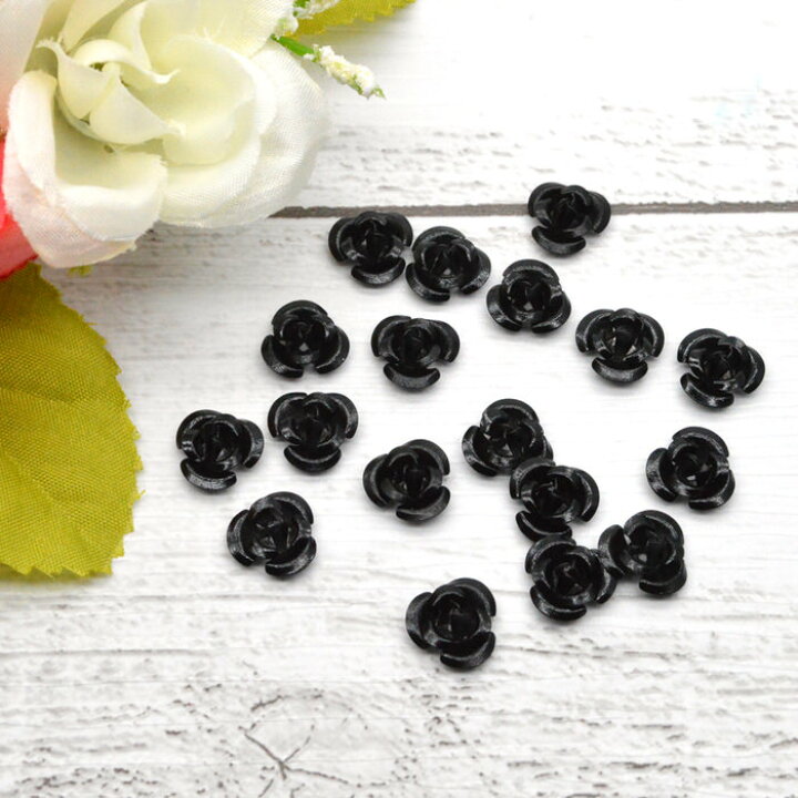 楽天市場】お一人様2つまで アルミ薔薇 6mm 30個セット #15 黒 