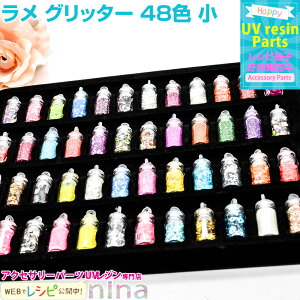 お一人様2つまで ラメ グリッター 48色 小 | ラメでキラキラ手作りレジンアクセサリー! / ラメ ラメグリッター ホログラム 手作り 手芸 パーツ 素材 ネイルパーツ レジンパーツ ハンドメイド
