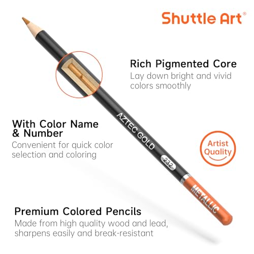 楽天市場】色：メタリックカラー Shuttle Art 色鉛筆 60色セット
