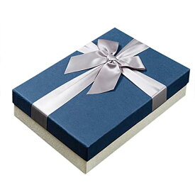 サイズ：25.7x18.7x6.2cm ギフトボックス プレゼントボックス プレゼント用箱ラッピング 箱 リボン本 大きい パッキングボックス 彼氏 誕生日 ギフトボックス メッセージカード (25.7x18.7x6.2cm)