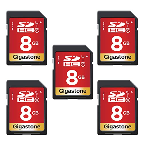 色：SDHC 8GB 5枚セット Gigastone 8GB 5枚パック SDカード UHS-I U1 Class 10 SDHC メモリーカード フルHD ビデオ キャノン ニコン ソニー ペンタックス コダックオリンパス パナソニック デジタルカメラ