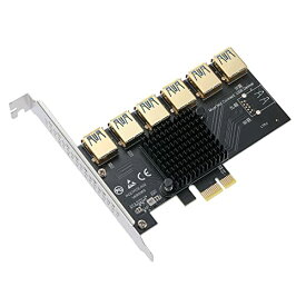 MZHOU PCI-E 1〜6USBスロットライザーカード-WindowsLinuxMacと互換性のあるビットコインマイニング用のより安定性の高いUSB3.0アダプターマルチプライヤーカード