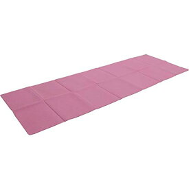 色：ピンク ヨガマット 折り畳み たためるヨガマット 厚さ4mm