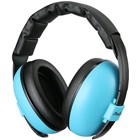 色：ブルー [ProCase] 子供/赤ちゃん用 騒音防止の安全イヤーマフ、遮音 聴覚過敏 調整可能なヘッドバンド付き 耳カバー 耳あて 聴覚保護ヘッドフォン ノイズ減少率： NRR 22dB