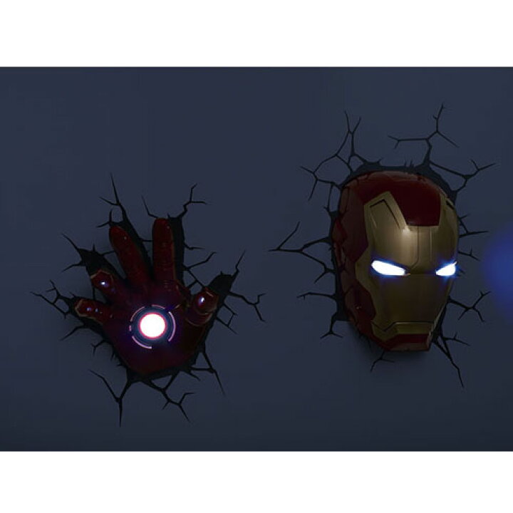 楽天市場】Iron Man 3 3D Deco Light Mask & Hand SET アイアンマン3 