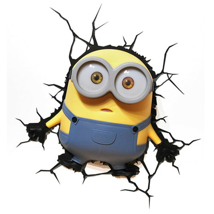 楽天市場 Minions Bob Minion 3d Deco Light ミニオンズ ボブ ミニオン 3dデコライト ひび割れステッカー ウォールライト Led 照明 壁ライト 立体 コードレス おしゃれ かわいい インテリア 雑貨 ユニバーサル ピクチャーズ 人気 キャラクター Nine Select