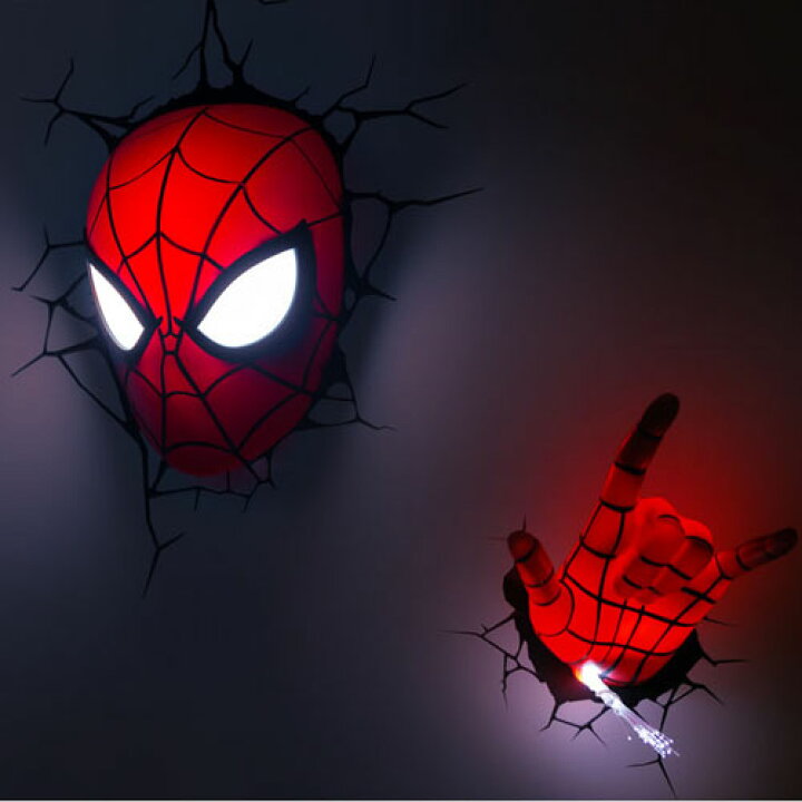 楽天市場】Spider Man 3D Deco Light Mask & Hand SET スパイダーマン 