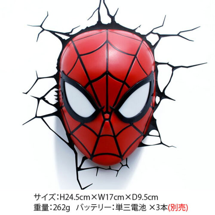 楽天市場】Spider Man 3D Deco Light Mask & Hand SET スパイダーマン 
