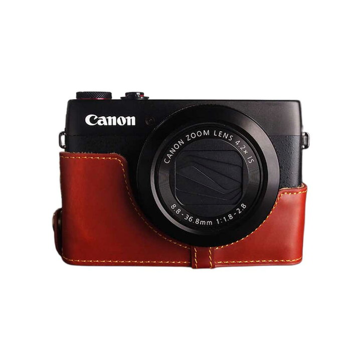 楽天市場】【30%OFF】 Canon PowerShot G7X 用 レザー ケース Brown 