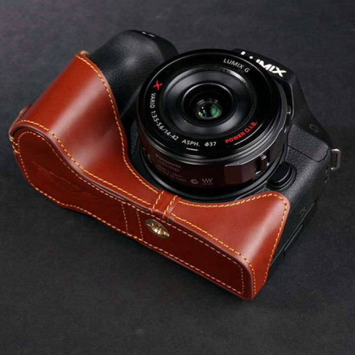 楽天市場】Panasonic LUMIX G6 用 レザー ケース Brown ブラウン TP 