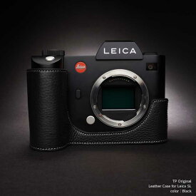 TP Original Leica SL 専用 レザー カメラケース Black ブラック ライカ おしゃれ 本革 牛革 速写ケース ボディーハーフケース 底面開閉 バッテリー交換可能 TB06SL-BK