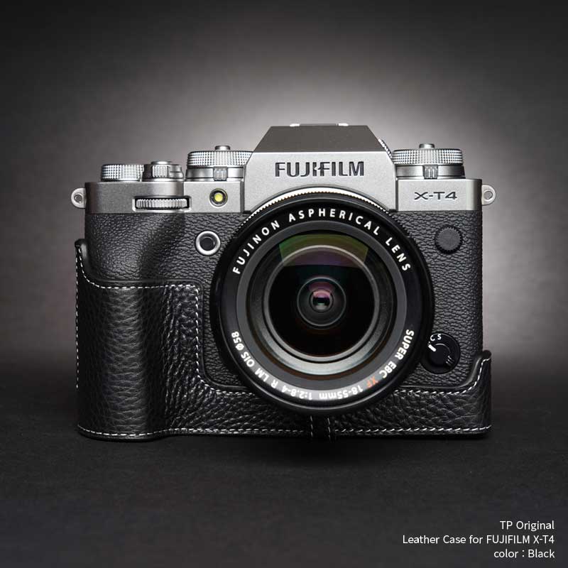 フジフィルム 永遠の定番モデル X-T4専用レザーカメラケース TP 超人気 Original FUJIFILM X-T4 専用 カメラケース ブラック レザー Black TB06XT4-BK 速写ケース おしゃれ