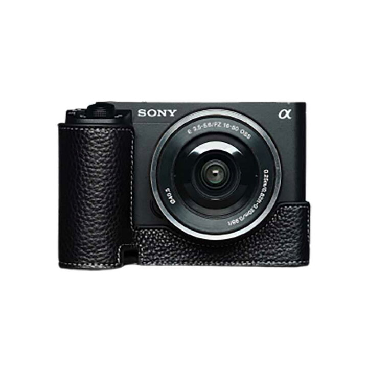 楽天市場】SONY VLOGCAM ZV-E1 用 レザー ケース Black ブラック TP 