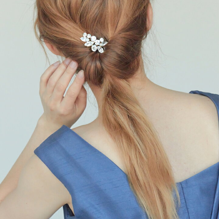 楽天市場】ポニーフック ヘアアクセサリー スワロフスキー 高級感 