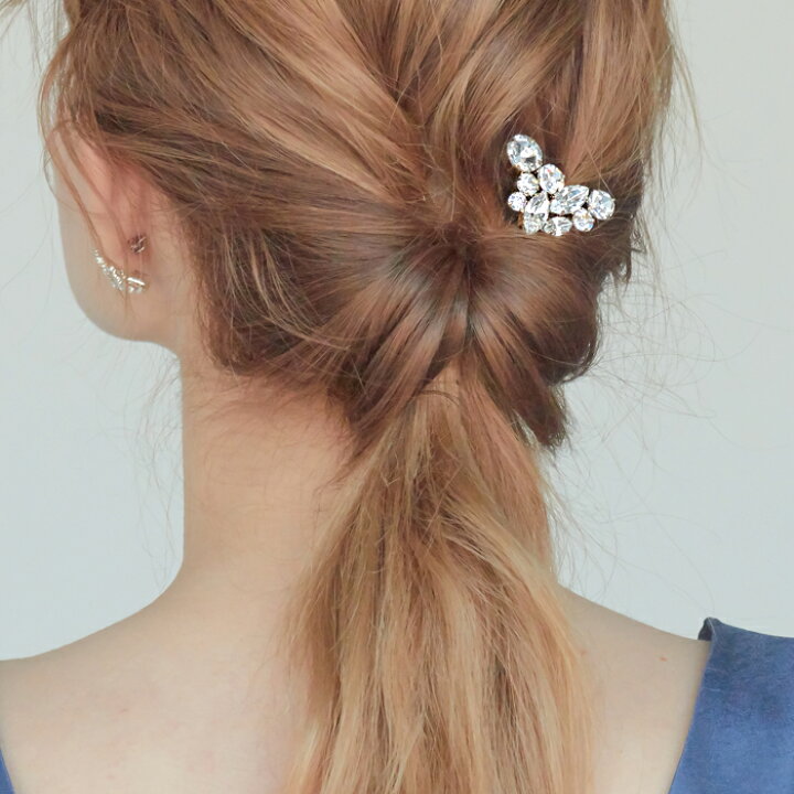 楽天市場】ポニーフック ヘアアクセサリー スワロフスキー 高級感 