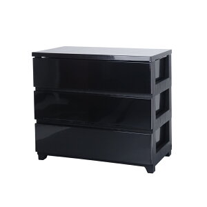 【ポイント3倍!27日10時迄】チェスト タンス 完成品 幅75cm ワイド 3段 4段 5段 黒 ブラック【200-A9/220-A2/240-A1】箪笥 たんす 衣装ケース 収納ケース おしゃれ プラスチックチェスト 洋服収納チ