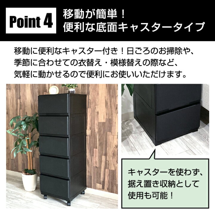 楽天市場】【3個セット特価】収納チェスト 壁付き 壁付収納チェスト 5 